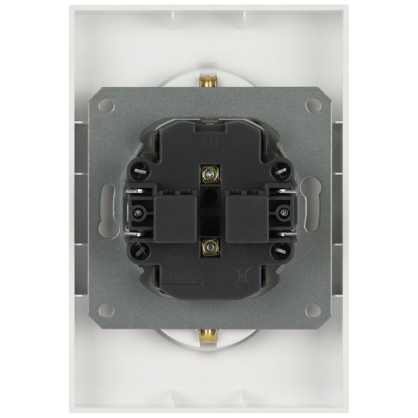 Розетка ЭРА Arktik 16-2107-08 без заземления двойная 2X2P 16А-250В белый матовый Б0071688