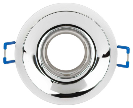 Светильник встраиваемый декоративный ЭРА KL103 WH/CH под лампу MR16 GU5.3 белый/хром Б0056353