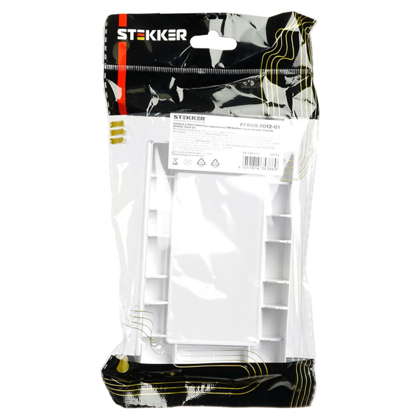 Рамка 2-местная (без перемычки), пластик, Stekker, PFR00-7012-01 Катрин, белый 50050