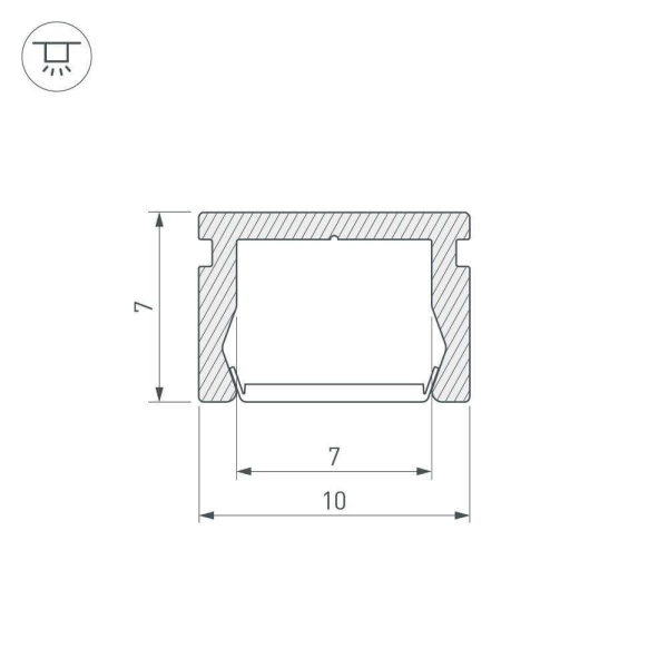 Профиль Arlight PIK-1007-2000 ANOD 023856