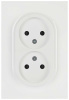 Розетка ЭРА Arktik 16-2107-01 без заземления двойная 2X2P 16А-250В белый Б0071681
