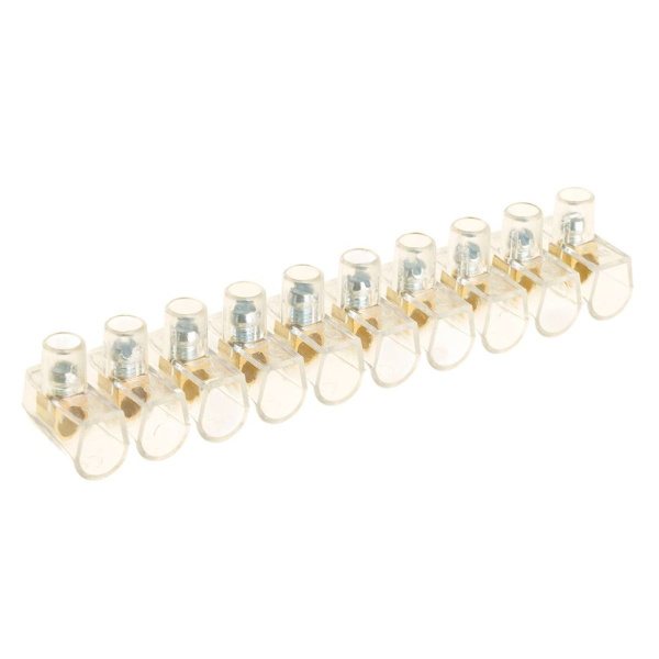 Зажим винтовой концевой изолированный КЗВИ-1,5 450В, 17,5А, 10 контактов, поликарбонат LD228-17А 49758