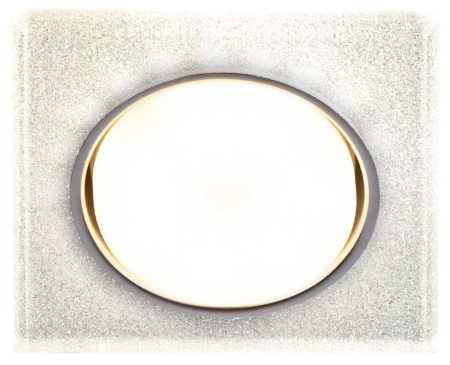 Светильник встраиваемый cо светодиодной подсветкой ЭРА DK LD50 CH/SHSL под лампу GX53 хром/серебро Б0057471