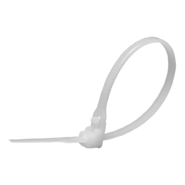 Хомут нейлоновый многоразовый Stekker NYCT40-150 4x150 мм, белый 39081