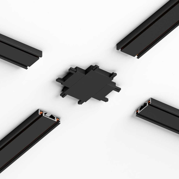 Соединитель четырёхсторонний для накладного шинопровода Elektrostandard Flat Magnetic 85003/00 черный a063738