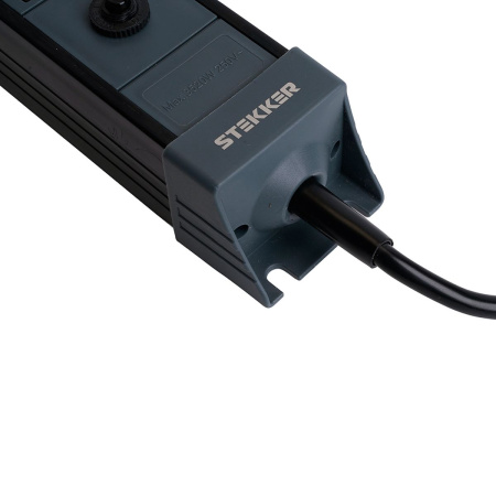 Сетевой фильтр 4-местный с/з Stekker 3x1мм2, 1,8 м, 250В, 16А Techno, HM22-41-02, черный 50156
