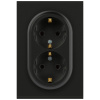 Розетка ЭРА Arktik 16-2105-05 двойная с заземлением 2X2P+E Schuko со шторками 16А-250В антрацит Б0070458