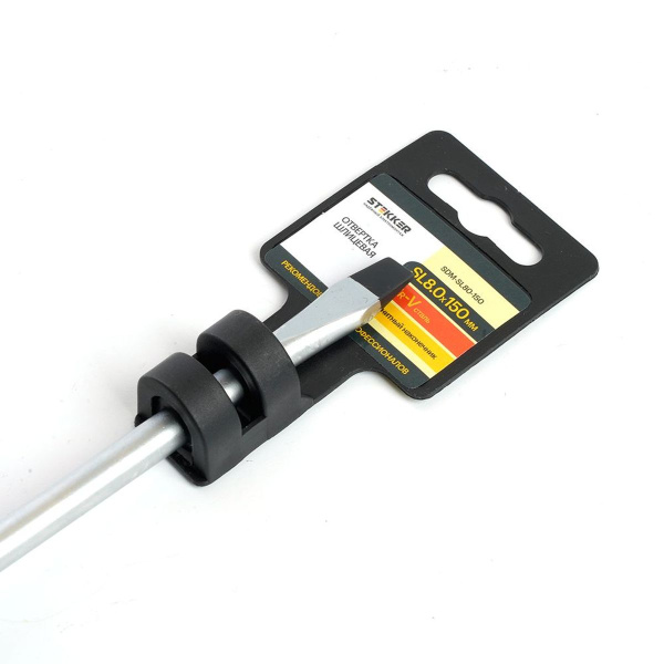 Отвертка шлицевая Stekker SL 8.0 х 150 мм Cr-V, SDM-SL80-150 39774