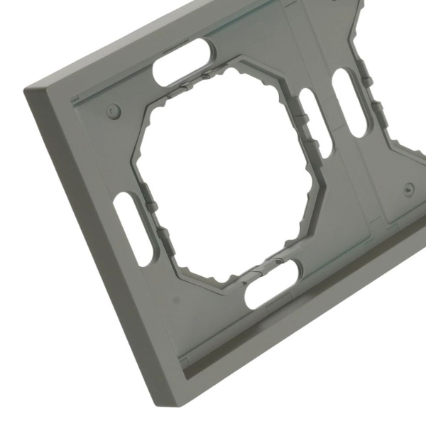 Рамка STEKKER, PFR00-5004-10  4-местная, серия Эмили, платиново-серый, soft touch 49965