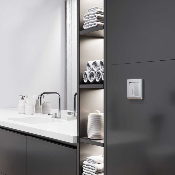 Рамка Werkel Stark на 1 пост серебро W0011865 4690389194931