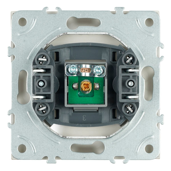 Розетка телевизионная 1-местная (механизм), Stekker, 75 Ом, 5-862МГц Эмили, RST00-5108-08, кашемир, soft touch 49901