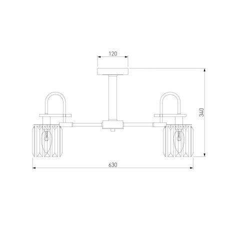 Потолочная люстра Eurosvet Tenia 70090/5 графит Smart