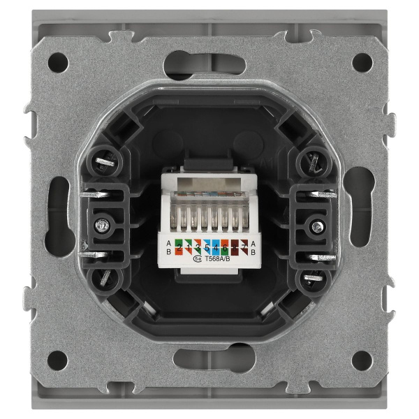 Розетка ЭРА Arktik 16-3107-03 информационная RJ45 алюминий Б0070476