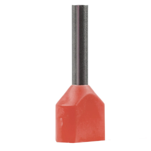 Наконечник штыревой втулочный изолированный НШВИ(2) 1,0-8 (DIY упаковка 25 шт) LD406-1008  50402