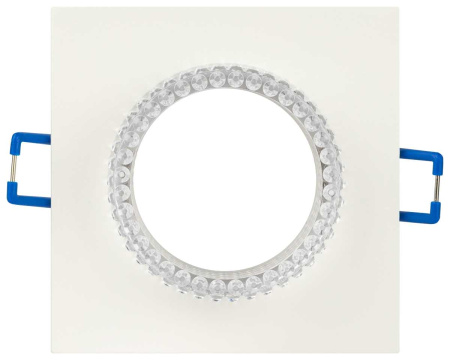 Светильник встраиваемый декоративный ЭРА DK110 WH/CL под лампу MR16 GU5.3 белый/прозрачный Б0058411