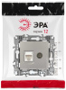 Розетка ЭРА Серия 12 12-3110-16 комбинированная RJ45+TV, титан Б0065646