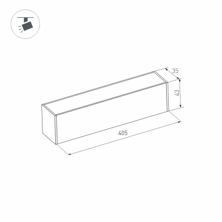 Трековый светодиодный светильник Arlight Mag-Flat-45-L405-12W Day4000 046579