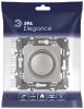 Светорегулятор ЭРА Elegance 14-4101-16 поворотно-нажимной, 400ВА 230В, титан Б0065784