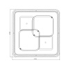Потолочная светодиодная люстра Escada Module 10235/4Led Square
