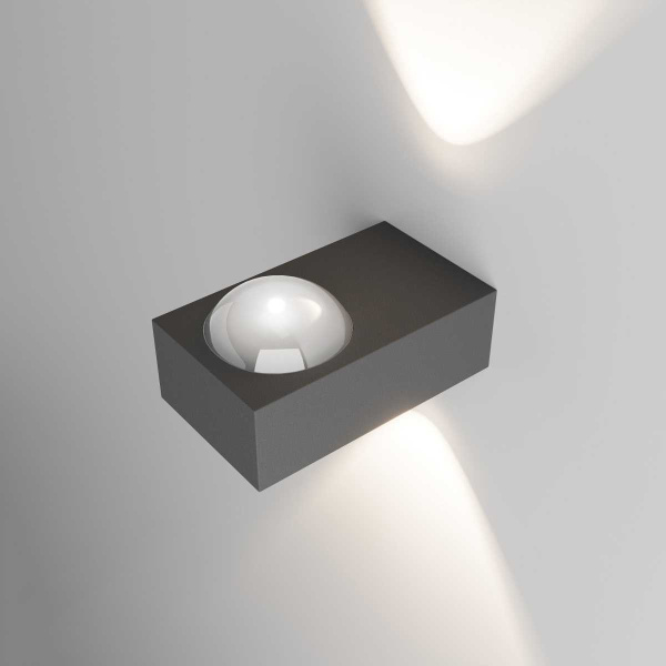 Уличный настенный светильник со светодиодами Elektrostandard Lenses a070452