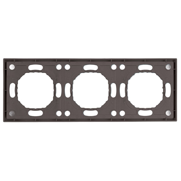 Рамка Stekker, PFR00-5003-09 3-местная Эмили, антрацит, soft touch 49938