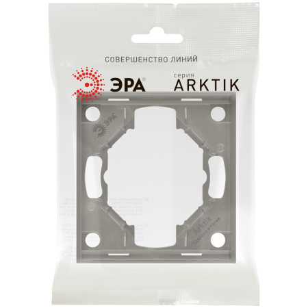 Рамка для розеток и выключателей ЭРА Arktik 16-5001-07 на 1 пост титан Б0070550