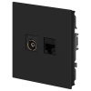 Розетка ЭРА Arktik 16-3110-05 комбинированная RJ45+TV антрацит Б0070498
