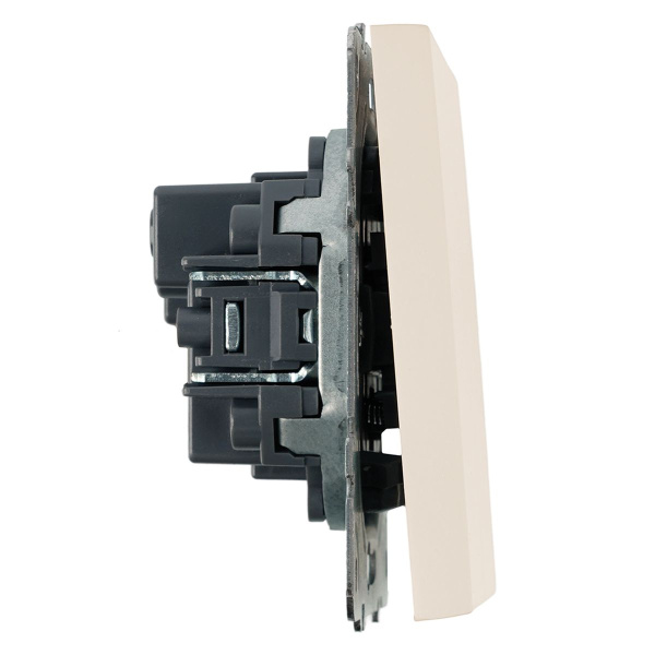 Выключатель 2-кл.самовозвр. (механизм), Stekker, 250В, 10А Эмили, RSW10-5113-08, кашемир, soft touch 50365