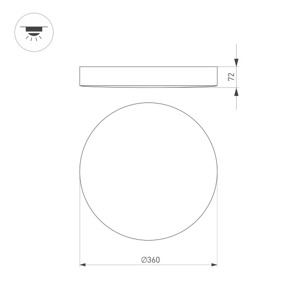 Потолочный светодиодный светильник Arlight SP-Flower-R360-18W Warm3000 049802