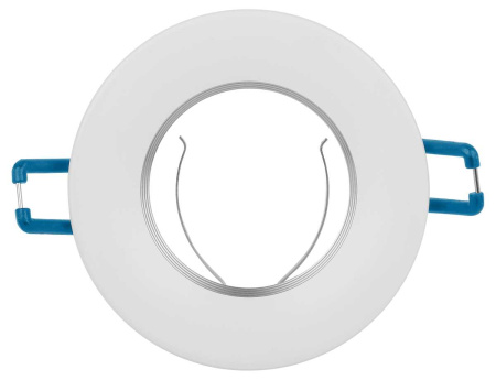 Светильник встраиваемый алюминиевый ЭРА KL107 WH/SL под лампу MR16 GU5.3 белый/серебро Б0061096