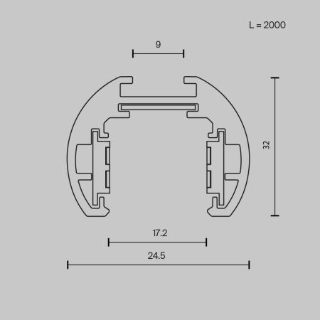 Шинопровод подвесной Maytoni Exility TRXM034-R-412B