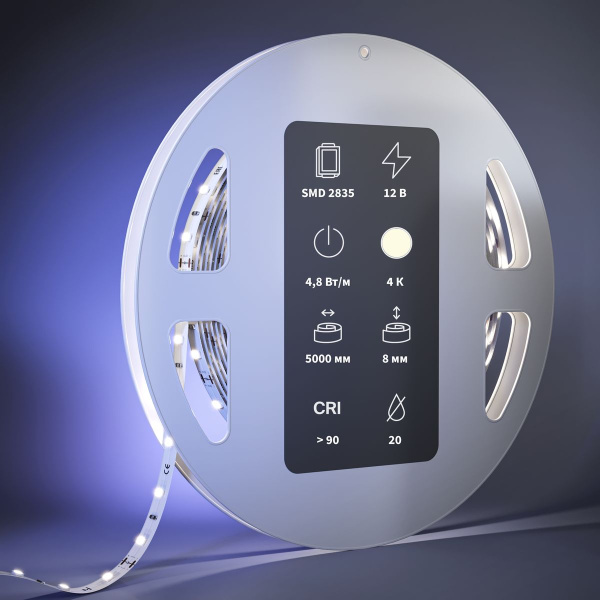 Светодиодная лента Maytoni 4,8W/m 60LED/m 2835SMD дневной белый 5M 201003