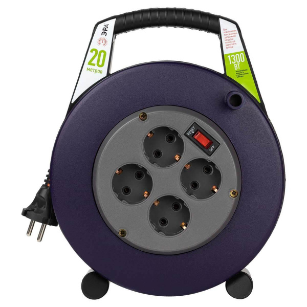 Удлинитель силовой ЭРА 4гн 20м б/з BPx-4-2x0,75-20m Б0052924