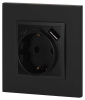Розетка ЭРА Elegance 14-4108-05 2P+E 16A-250В со шторками с USB type-A+C 5В-3А антрацит Б0067724