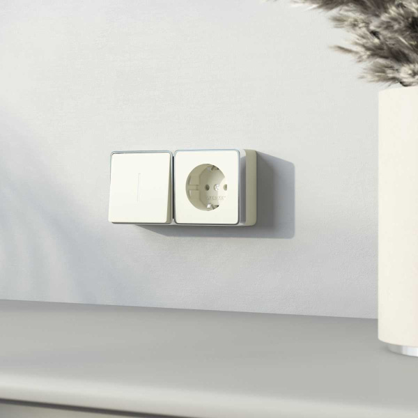 Выключатель одноклавишный с подсветкой Werkel Gallant слоновая кость W5010103 4690389163807