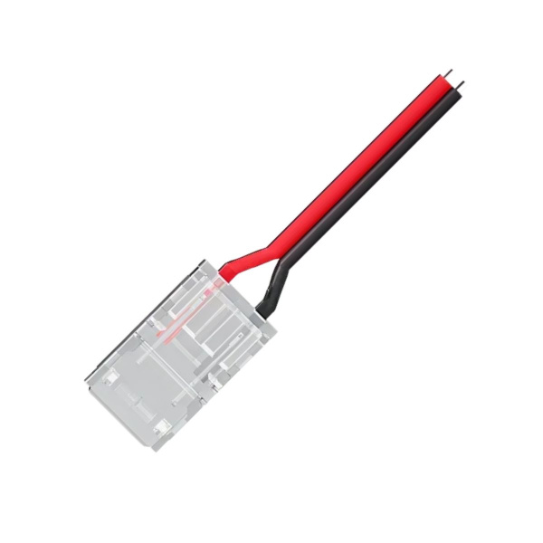 Коннектор прокалывающий 2 pin для подключения одноцветной LED ленты 8мм тип SMD, COB IP20 длина провода 150мм Apeyron 09-113