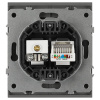 Розетка ЭРА Arktik 16-3110-06 комбинированная RJ45+TV графит Б0070499