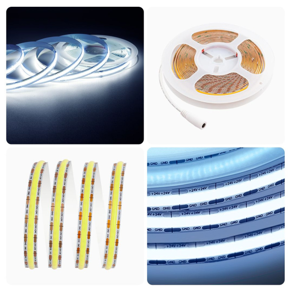 Светодиодная лента Apeyron 14W/m 512LED/m COB холодный белый 3M 200ОО