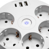 Удлинитель Stekker Comfort 5гн 2USB+С 2,5м с/з Comfort HM10-51-01 49591