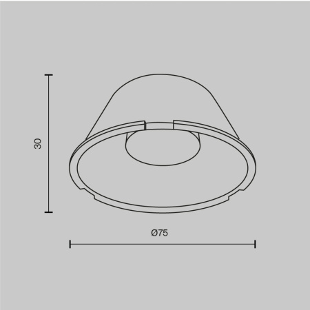 Сменная линза для трековых светильников Maytoni Technical LensD75-15