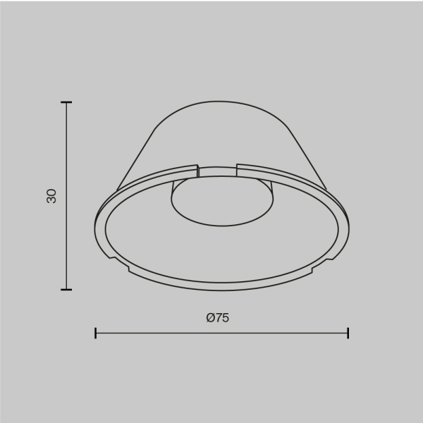 Сменная линза для трековых светильников Maytoni Technical LensD75-15