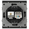 Розетка ЭРА Arktik 16-3110-05 комбинированная RJ45+TV антрацит Б0070498