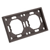 Рамка Stekker, PFR00-5002-09 2-местная Эмили, антрацит, soft touch 49937