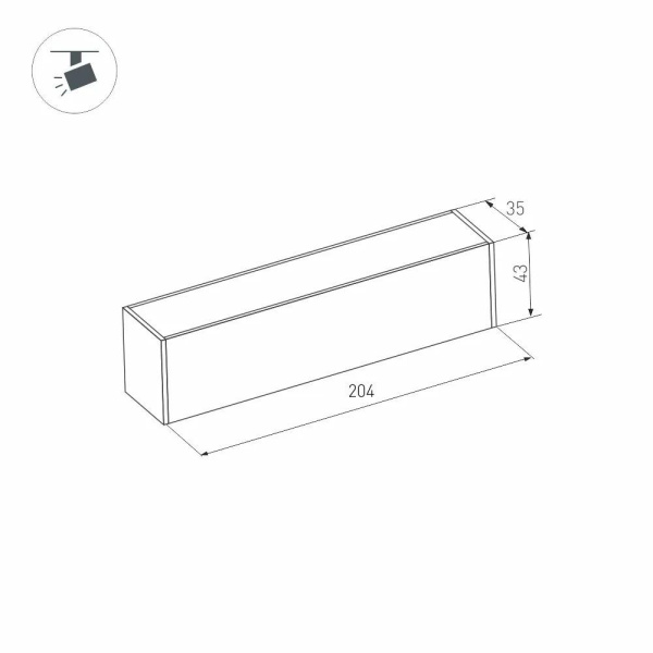 Трековый светодиодный светильник Arlight Mag-Flat-45-L205-6W Day4000 046572