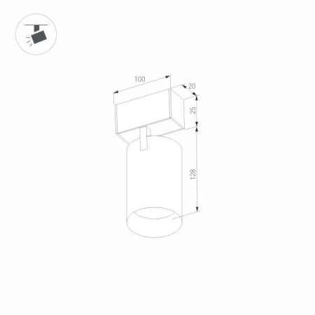 Трековый светодиодный светильник для магнитного шинопровода Arlight Mag-Spot-25-R120-12W Warm3000 033678