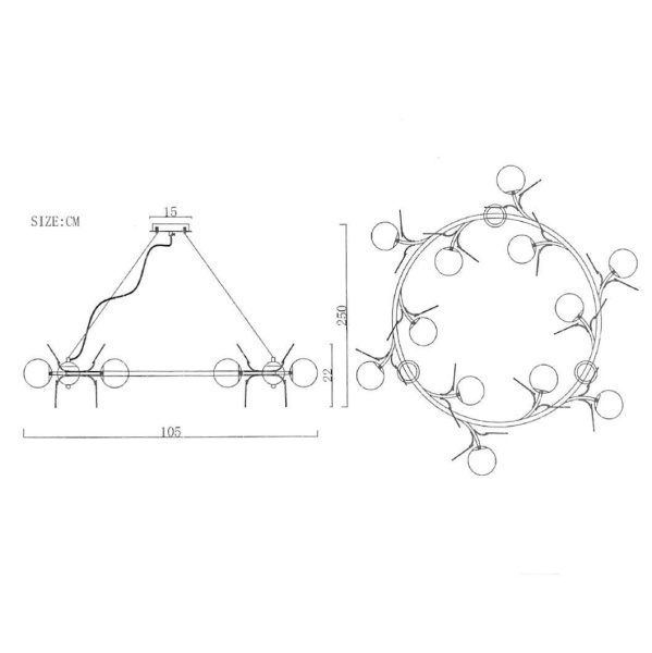 Подвесная люстра Imperium Loft Matisse 191866-26