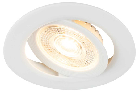 Светильник светодиодный встраиваемый ЭРА KL LED 25A-5 3K WH 5Вт 3000К круглый поворотный белый Б0068128