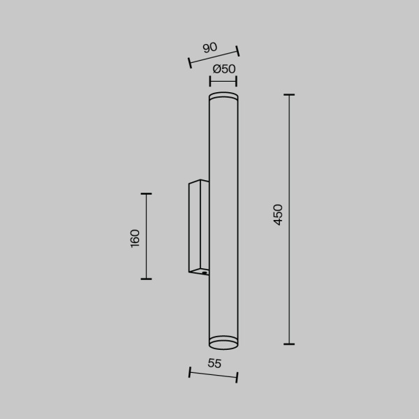 Настенный светодиодный светильник Modelux Modestyle MS.101.450 AB