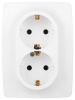 Розетка ЭРА Серия 12 12-2106-01М 2X2P+E Schuko 16А-250В белый матовый Б0065721