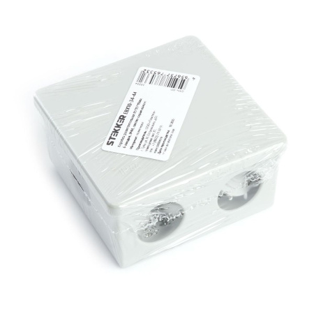 Коробка разветвительная Stekker EBX10-34-44, 85*85*40мм, 6 вводов, IP44, светло-серая (GE41235) 39994